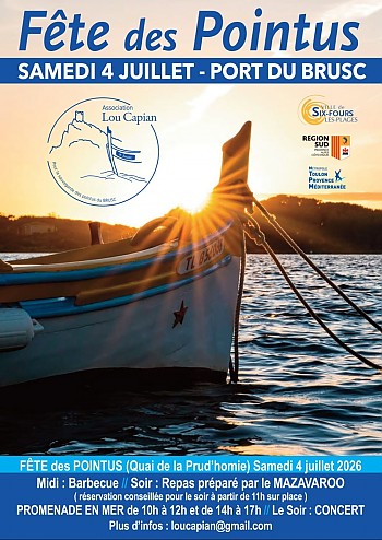 Fête des pointus du Brusc le 4 juillet 2026