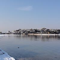 La lagune du Brusc  sous la neige en février 2012 - © Patrick Escriva