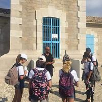 Visite du phare du Rouveau des élèves de 5ème patrimoine de Font de Filliol 