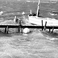 Sauvetage de pointu pendant la tempête Nils