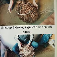 Fabrication traditionnelle d'un girelier en myrte ( nasse à poissons)