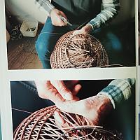 Fabrication traditionnelle d'un girelier en myrte ( nasse à poissons)