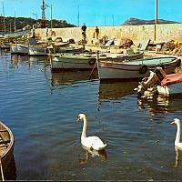 Le port du Brusc, la jetée au phare en 1976